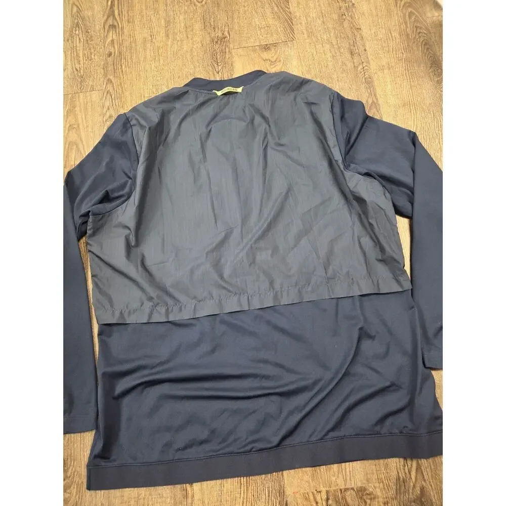 Jordan Men's Michigan Wolverines Victory 1/2-Zip Jacket XL Navy Blue